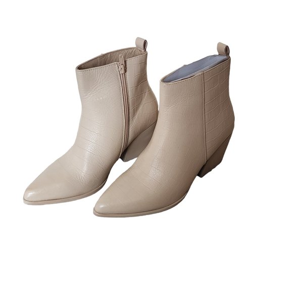 Seychelles Aboard Bootie Cream Croco Size 8 New in Box - Picture 2 of 12